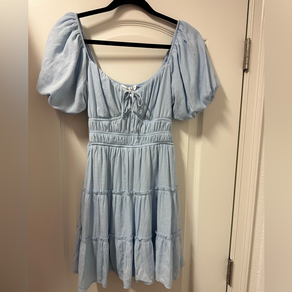 Altar'd State Soft Blue Smocked Waist Dress Women’s Size Small